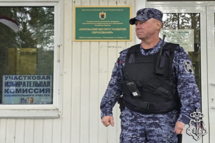 Личный состав Управления Росгвардии по Республике Карелия принял активное участие в Едином дне голосования
